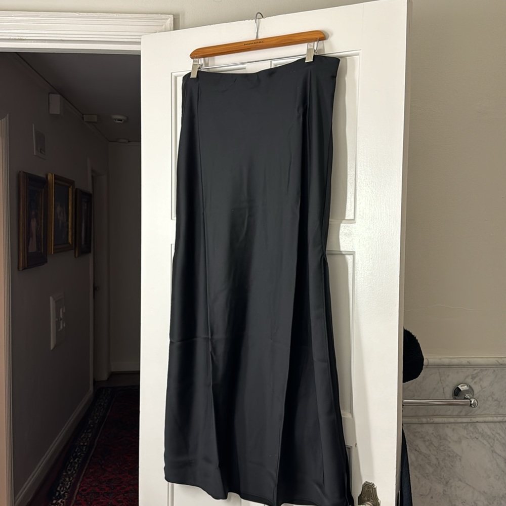 J. Crew Black Maxi Skirt with Side Slit - Picture 6 of 10